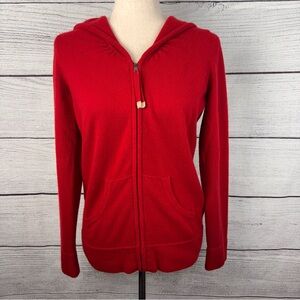 Banana Republic Cashmere Hooded Zip Cardigan Size Medium
